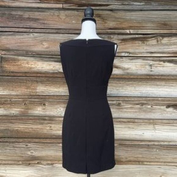 Tahari ~ Black Neckline Detailed Dress ~ Size 6P - Picture 2 of 5